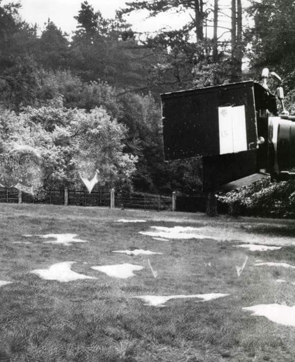 Eraser Drawing (Still from La vie est un roman), 2015 partially erased book page 27.9 x 22.8 cm (page size) 36.2 x 31.1 cm (framed)