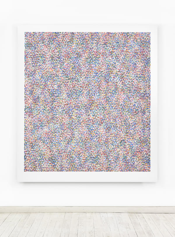 James Hugonin Fluctuations in Elliptical Form (I), 2016-17 oil and wax on wood 200.7 x 178.8 cm