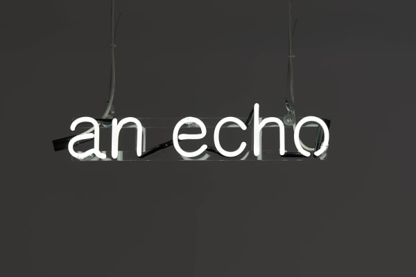 An Echo (London/Edinburgh), 2022, neon (two parts), 11 x 53.4 cm, 4 3/8 x 21 in (each part)