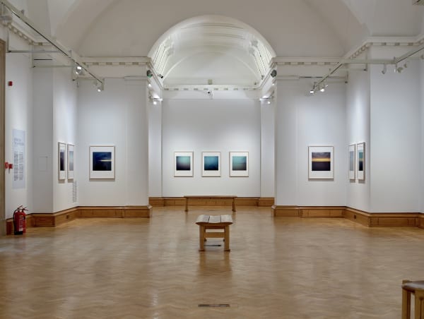 Installation view of Garry Fabian Miller's solo exhibition, MÔRWELION, National Museum of Wales, Cardiff, 2023.