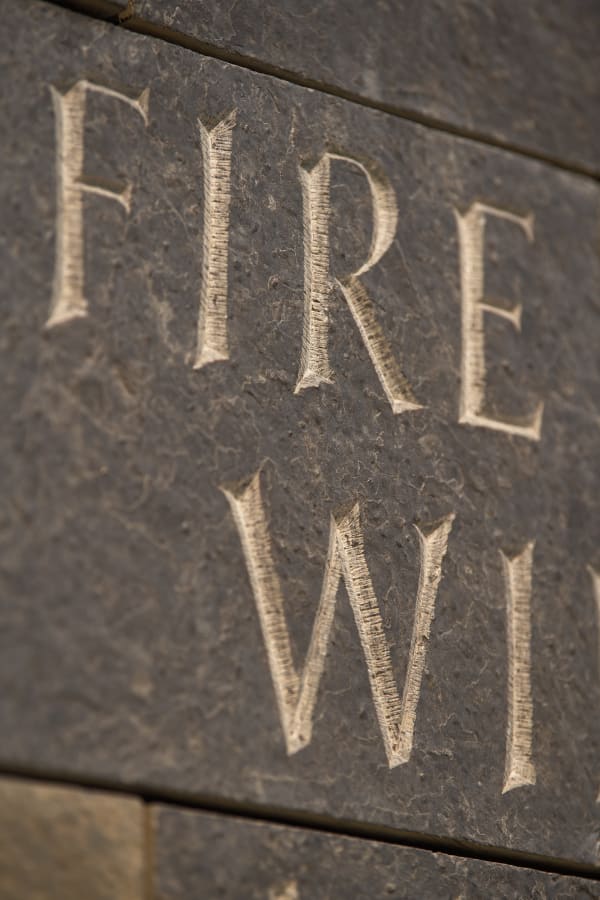 Installation view, Ian Hamilton Finlay | Fragments, 2025, Ingleby, Edinburgh. Photograph: John McKenzie.