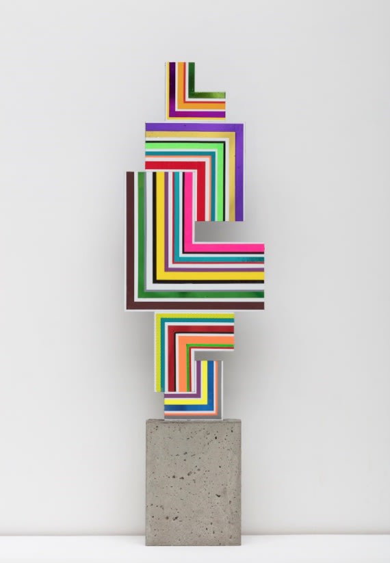 David Batchelor, Inter-Concreto 29, 2021, contrete, tape and Dibond. © David Batchelor