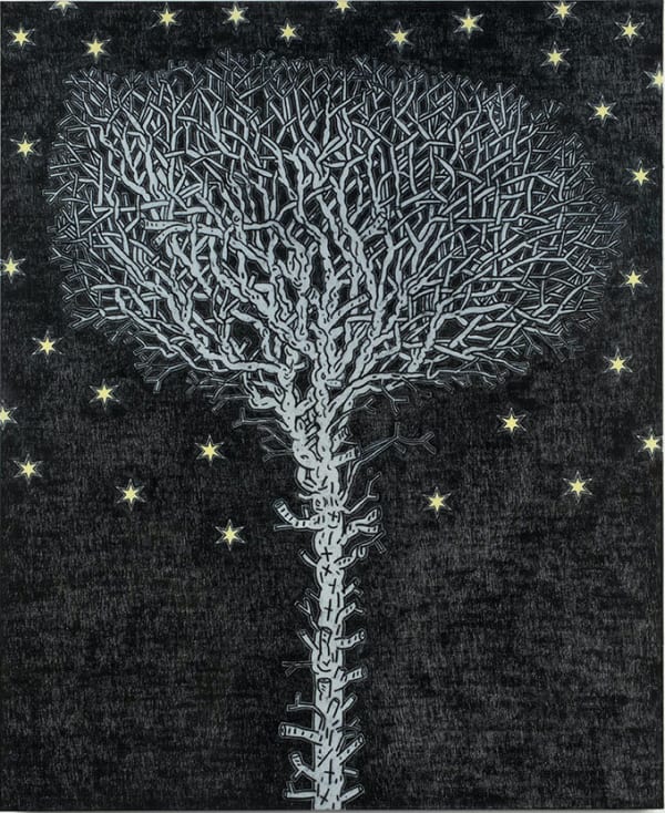 David Austen, 'Tree at Midnight', 2014, oil on flax canvas, 66 × 54"