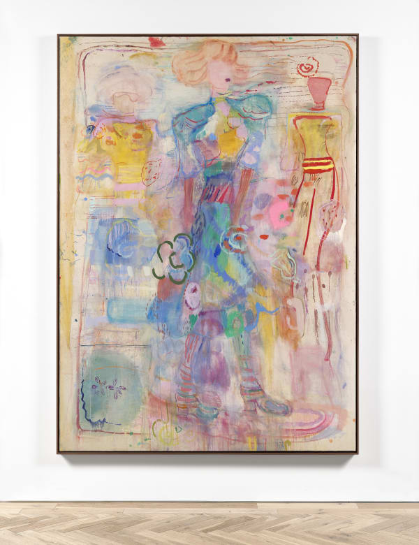 Lorna Robertson, 'Love and loneliness of a young mother', 2023, oil on canvas, 280 x 200 cm. Photograph by John McKenzie.