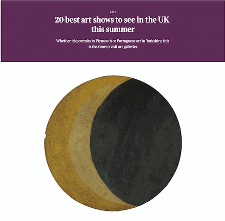 2021 The Times Online - 20 Best Artshows to see in the UK this summer
