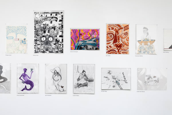 Installation view of Drawing Biennial 2024, Drawing Room. Photograph: BJ Deakin Photography.