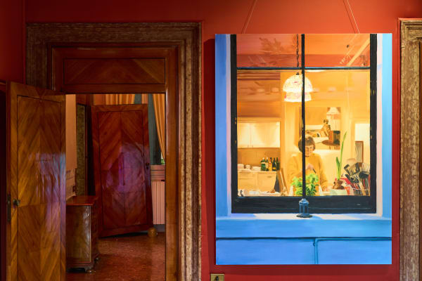 Installation view of I’m Not Afraid Of Ghosts at Palazzo Tiepolo Passi, 2024. Image courtesy of TCollection and Malevich.io, Photograph by Bella Howard.