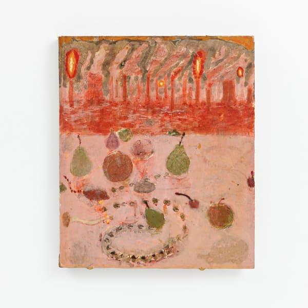 Andrew Cranston, 'Now its come to distances', 2024, acrylic on hardback bookcover, 24 cm x 21 cm.
