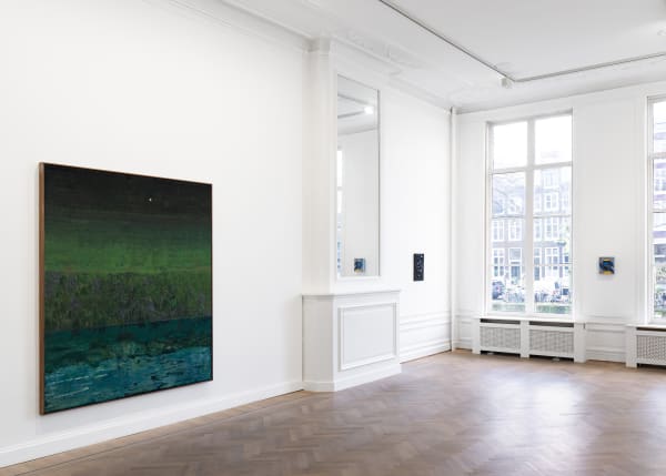 Installation view, 'Swimming' curated by Russell Tovey, Grimm Amsterdam, 2024. Photograph: Jonathan de Waart. Image Courtesy of the Artists and GRIMM, Amsterdam, London, New York.