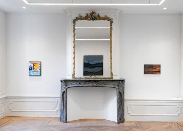 Installation view, 'Swimming' curated by Russell Tovey, Grimm Amsterdam, 2024. Photograph: Jonathan de Waart. Image Courtesy of the Artists and GRIMM, Amsterdam, London, New York.