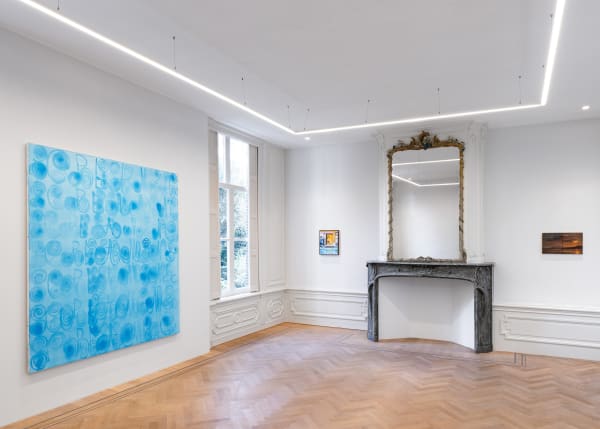 Installation view, 'Swimming' curated by Russell Tovey, Grimm Amsterdam, 2024. Photograph: Jonathan de Waart. Image Courtesy of the Artists and GRIMM, Amsterdam, London, New York.