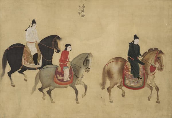Li Jin 李津, Lady Guoguo on a Spring Outing 虢国夫人游春图, 1982