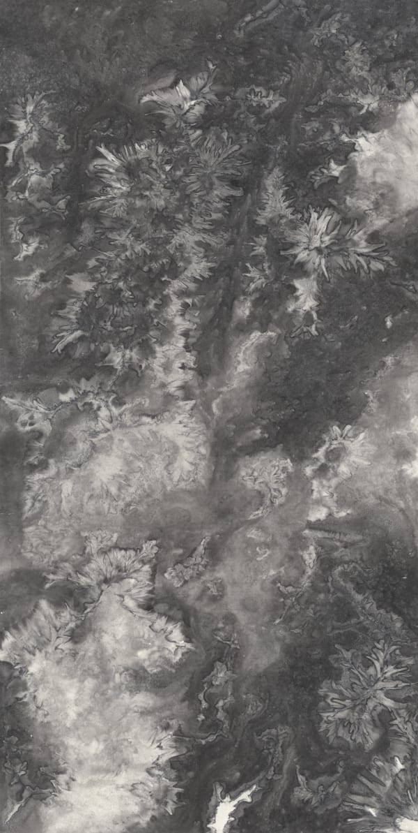 BINGYI 冰逸 Archaeology of Waves (3) 波相绘画 (3), 2019 Ink on paper 纸本水墨 137 x 69 cm