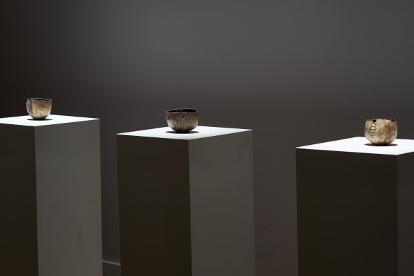 Yukiya Izumita Flake Tea Bowl, 2019 (C20391) Yukiya Izumita Flake Tea Bowl, 2019 (C20392) Yukiya Izumita Sekisoh Tea Bowl, 2019 (C20483)