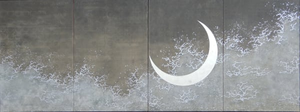 Ken Matsubara "Mikazuki" Kukai's View; Crescent Moon 朏, 2017 Painting