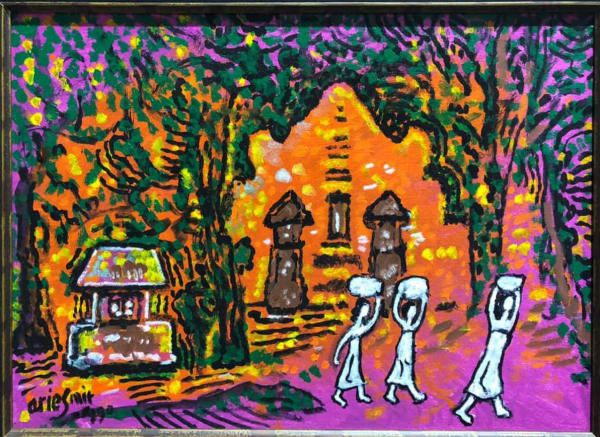 ARIE SMIT IN A BALI VILLAGE (THREE VILLAGERS), 1990