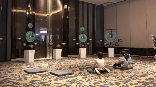Children enjoying The Gamelatron Sanctuary