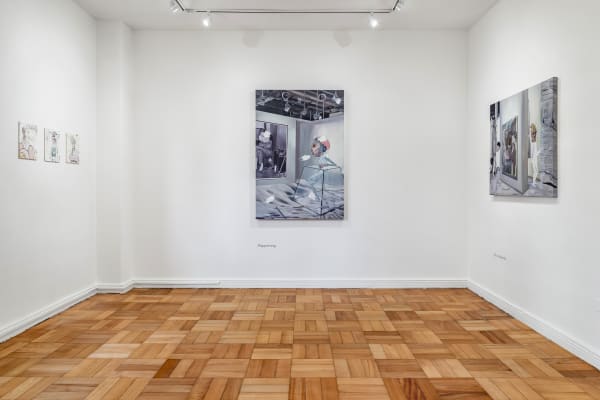 Installation view of the exhibition Blanco Universal by Carolina Muñoz at Isabel Croxatto Galería. Santiago, August 2019. Credit: Sebastián González, courtesy of Isabel Croxatto Galería.
