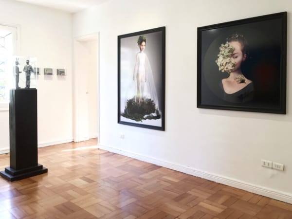 Installation view of the group show Festín de Arte #22 at Isabel Croxatto Galería, in Santiago, Chile. July 2019.