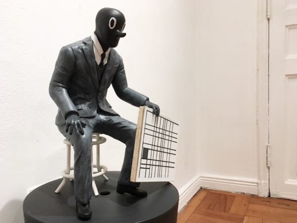 Installation view of the group show Festín de Arte #22 at Isabel Croxatto Galería, in Santiago, Chile. July 2019.