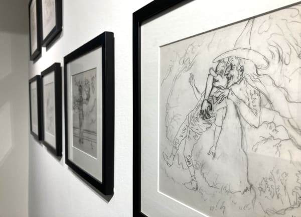 Installation view of the exhibition The Yellow Brick Road by Víctor Castillo, presented by Isabel Croxatto in Santiago, Chile, August 2021. Credit: Nicolás de Sarmiento. Courtesy of Isabel Croxatto Galería.