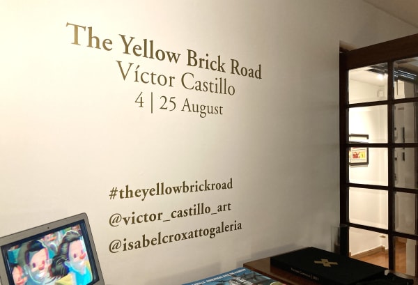 Installation view of the exhibition The Yellow Brick Road by Víctor Castillo, presented by Isabel Croxatto in Santiago, Chile, August 2021. Credit: Nicolás de Sarmiento. Courtesy of Isabel Croxatto Galería.