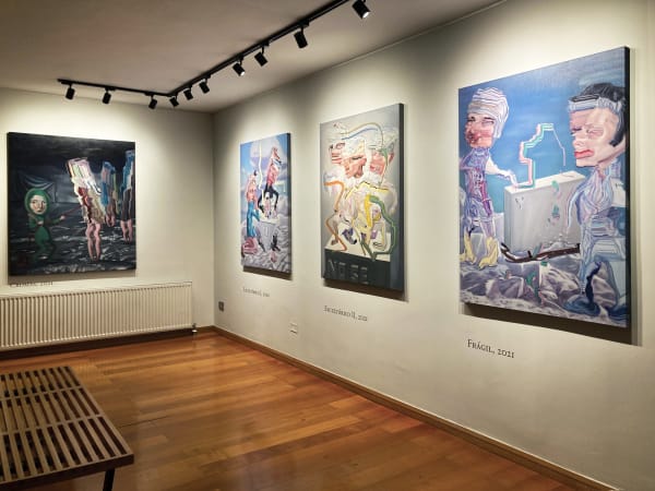 Installation view of the exhibition Un Color Tiene Muchos Rostros by Carolina Muñoz, presented by Isabel Croxatto Galería in Santiago, Chile. September 2021. Photo: Nicolás de Sarmiento, courtesy of Isabel Croxatto Galería.