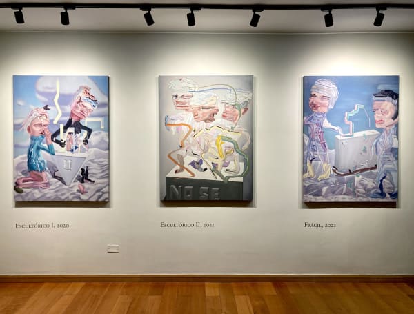 Installation view of the exhibition Un Color Tiene Muchos Rostros by Carolina Muñoz, presented by Isabel Croxatto Galería in Santiago, Chile. September 2021. Photo: Nicolás de Sarmiento, courtesy of Isabel Croxatto Galería.