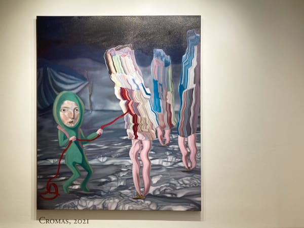 Installation view of the exhibition Un Color Tiene Muchos Rostros by Carolina Muñoz, presented by Isabel Croxatto Galería in Santiago, Chile. September 2021. Photo: Nicolás de Sarmiento, courtesy of Isabel Croxatto Galería.