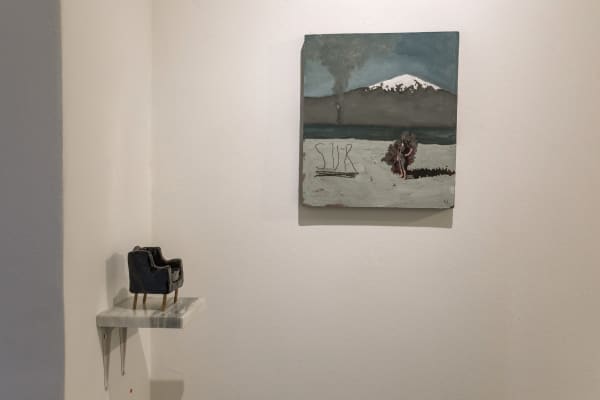 Installation view of Entre Héroes y Tumbas, solo exhibition by Coco González Lohse. Isabel Croxatto Galería. Santiago, Chile. June 2022. Photo: Andrés Figueroa.