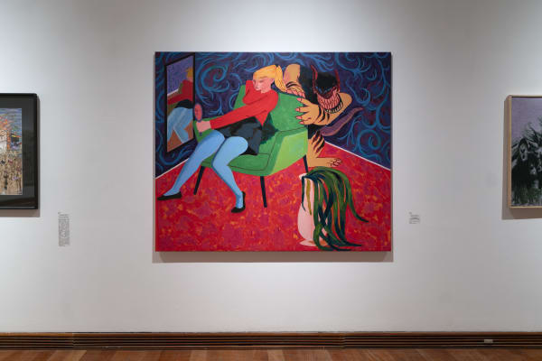 Installation view of the exhibition XV MAVI UC Young Art Prize at the Museum of Visual Arts in Santiago.