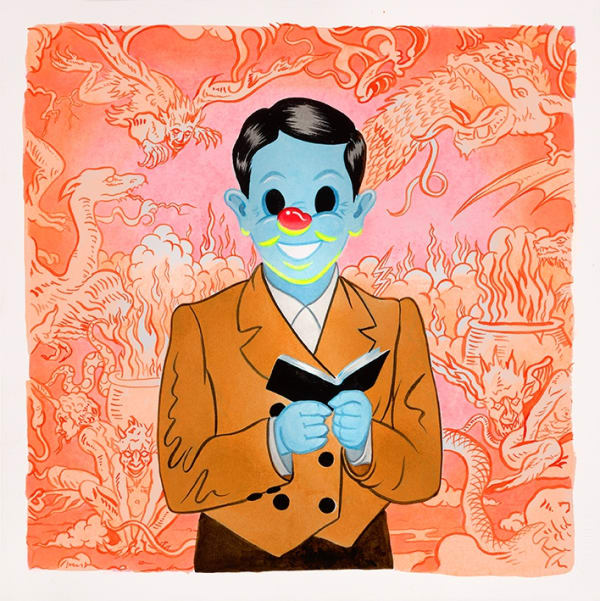 Victor Castillo, I Am Trying To Be a Good Boy, 2022, Acrylic ink and gouache on Arches 640 gr paper, 38 x 38 cm.