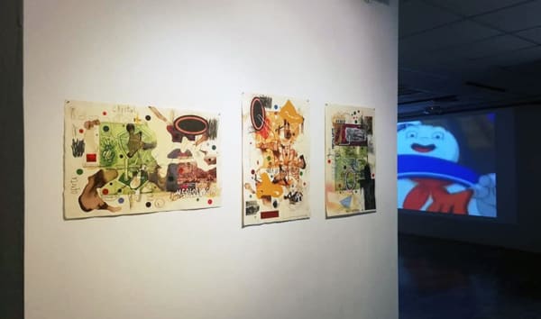 Artworks by Coco González Lohse. Installation view of Los Dominios Recuperados (Revuelta Vitalista) at the Nahím Isaías Museum in Guayaquil, Ecuador. November, 2020.