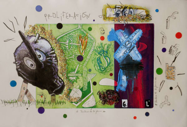 Coco González Lohse, Hot Ego, 2001-2018. Mixed technique on paper, 35 x 55 cm.