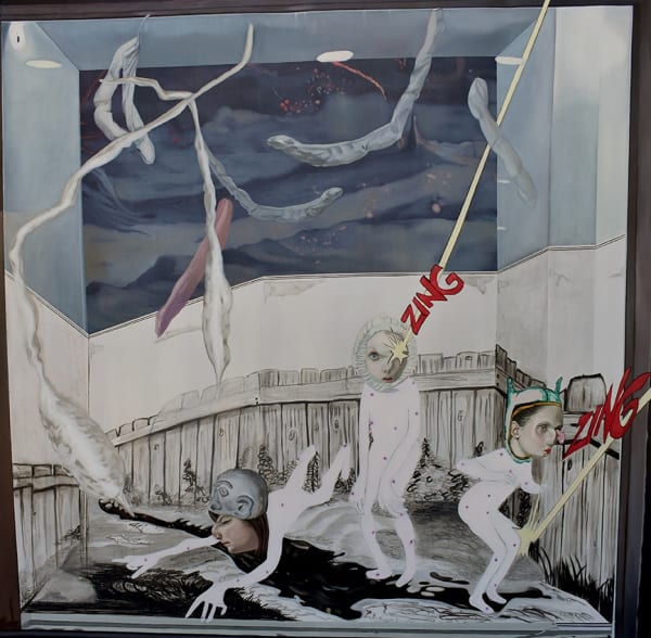 Carolina Muñoz, Mujeres del Espacio, 2020, Oil on canvas, 120 x 120 cm