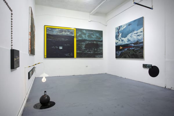 Installation view of the exhibition La Tierra Prometida by Coco González Lohse at Sala Leve. Santiago, Chile, September 2021.