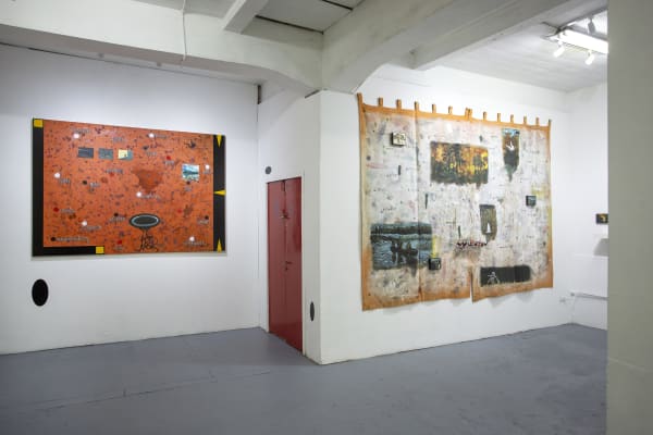 Installation view of the exhibition La Tierra Prometida by Coco González Lohse at Sala Leve. Santiago, Chile, September 2021.