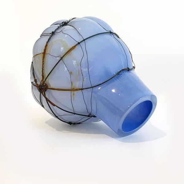 Gala Fernandez Out of the Cage III / 02, 2016 Mouthblown Murano glass and wire 24 x 18 x 18 Series: Organic geometry