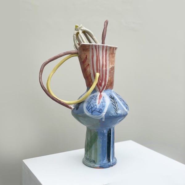 Concha Ybarra Vase with branches Earthenware, enamel and glaze 42 x 27 x 20 cm