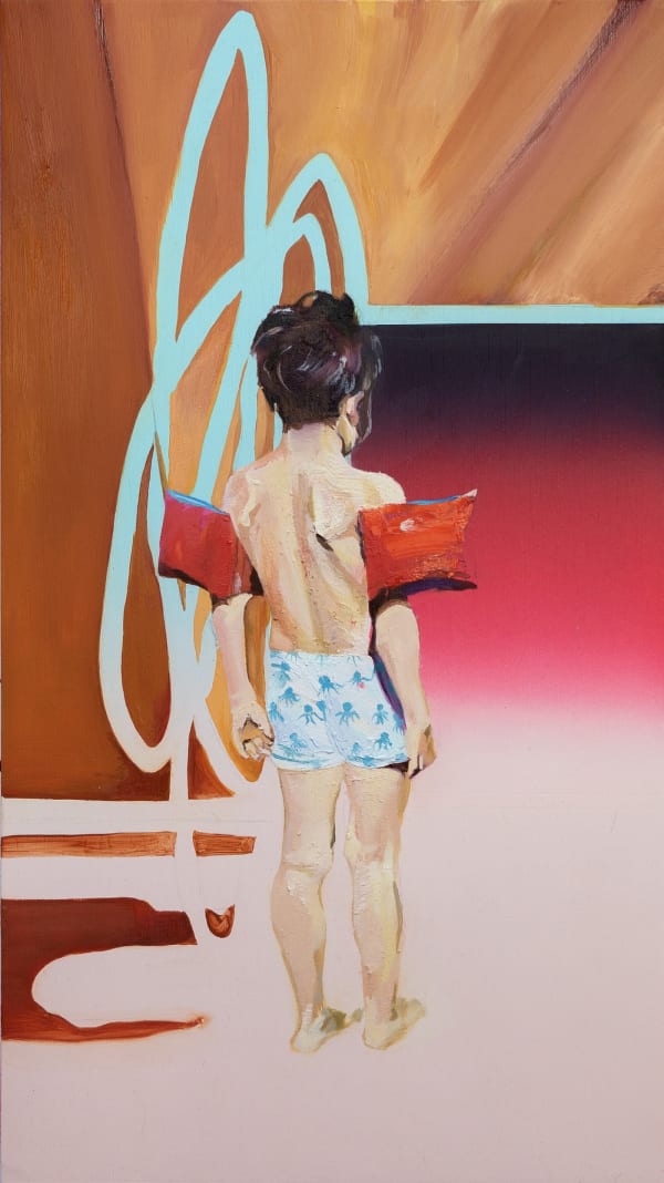 Jaime Velazquez La espera, 2022 Oil on wood 55 x 33 cm