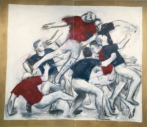 Javier de Juan La fuerza, 2019 Oil on wood 220 x 244 cms Díptico