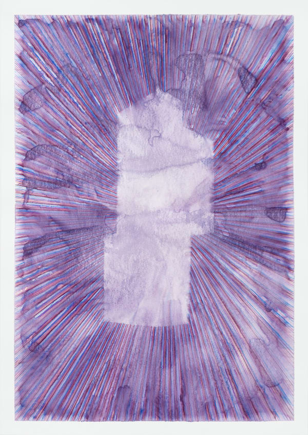 Rodrigo Zamora El aura de un edificio 9, 2023 Watercolour pencils on paper 70 x 50 cm