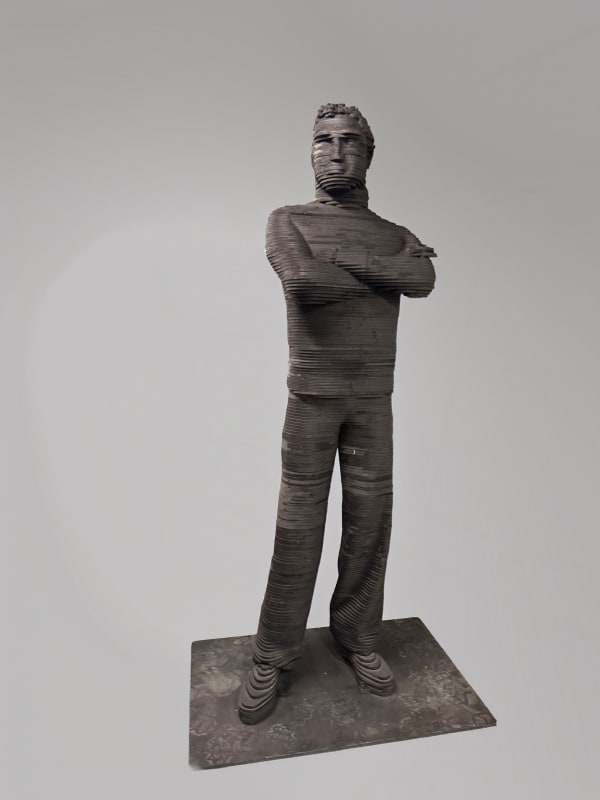 Javier de Juan Neptuno esperando, 2025 Sculpture made with a 3D printer using resinated polyvinyl resin 220 x 100 x 70 cm