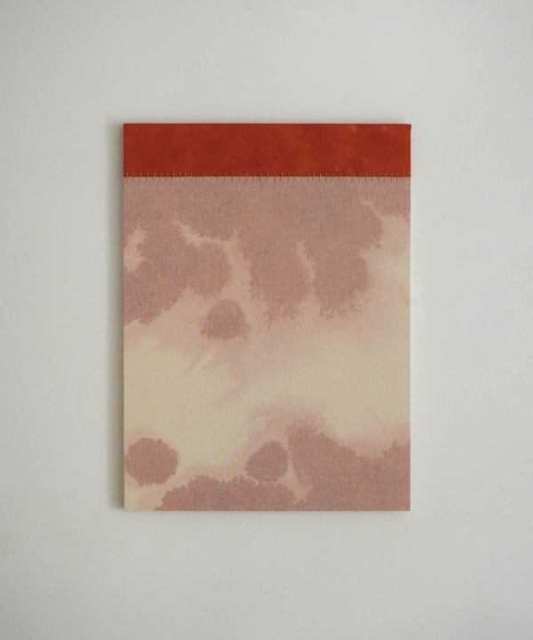 Blannim Grana, 2025 Acrylic, pigment, gauze and cord on cotton canvas 81 x 60 cm