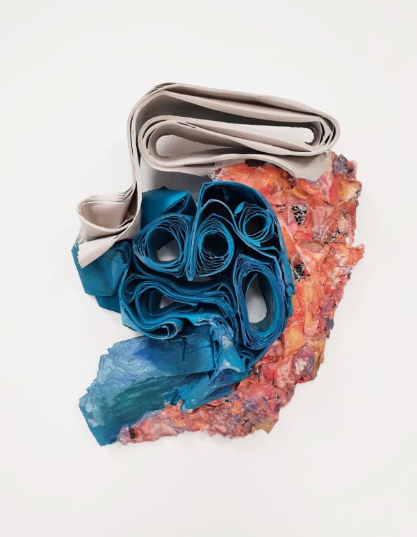 Ana Sanchez De Agua X, 2024 Reused and fossilised paper 27 x 20 x 4 cm Series: De Agua, Wall Sculptures