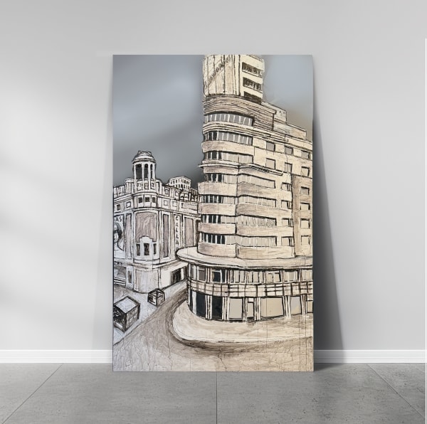 Javier de Juan Capitol, 2025 Acrylic on mirror 240 x 150 cm