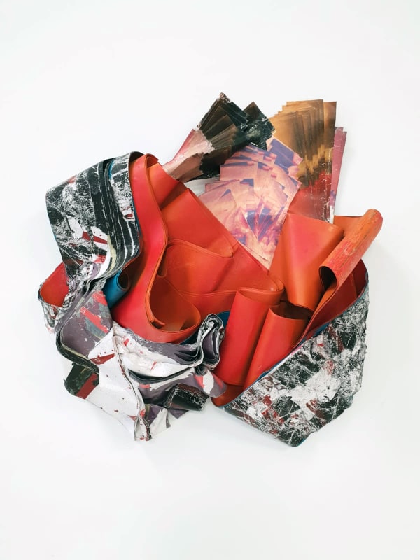 Ana Sanchez De Agua XII, 2024 Reused and fossilised paper 42 x 40 x 9 cm Series: De Agua, Wall Sculptures