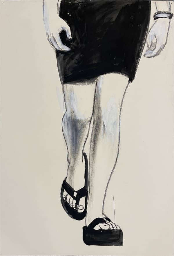 Javier de Juan Paso negro 2, 2022 Acrylic on Super alpha paper Guarro 250g 112 x 76 cm