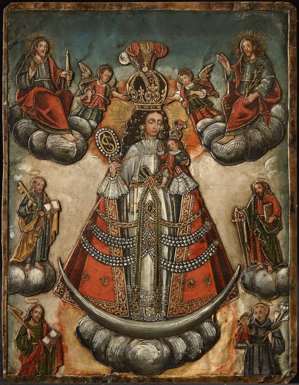 Our Lady of the Rosary of Pomata Unidentified artist Lake Titicaca workshop, c. 1730 Oil and gold on copper 23.9 x 18.4 cm