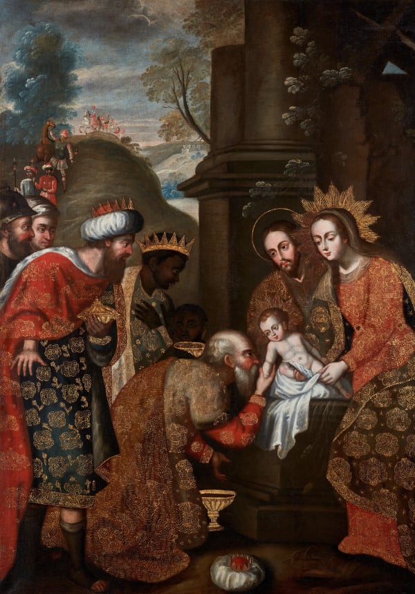 Adoration of the Magi Anonymous artist, Cuzco School. 18th century Oil on canvas 162 x 112.5cm